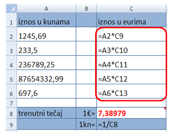 Pogrešne formule nastale kopiranjem