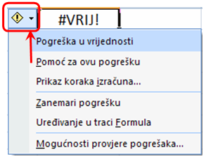 Program je pronašao pogrješku