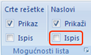 Ispis i prikaz naslova