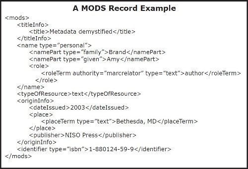 MODS record example