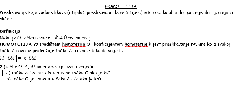 def homotetije