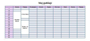 tablica – primjer izgleda